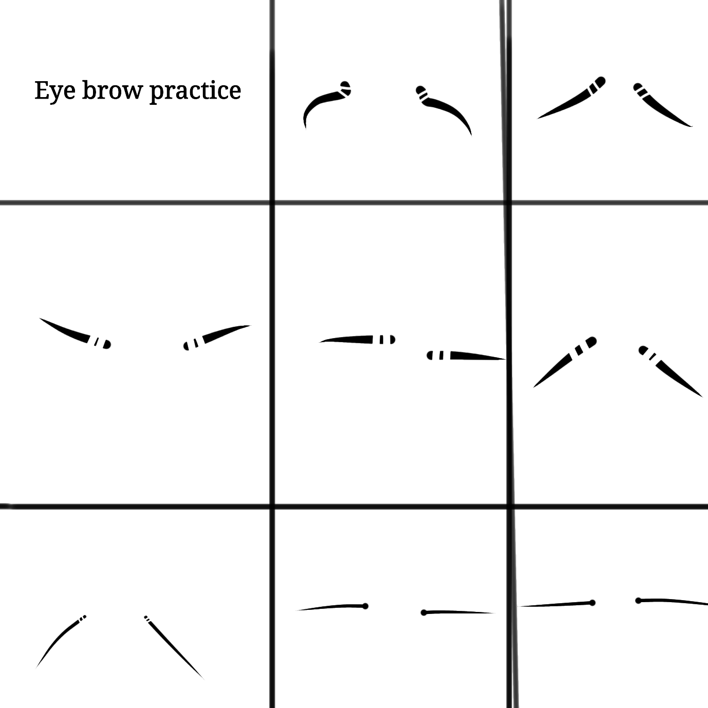 eye brow practice ibisPaint