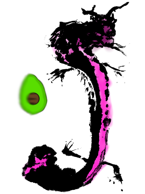 silly dragon throws avocado at u