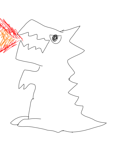 落書き 怪獣