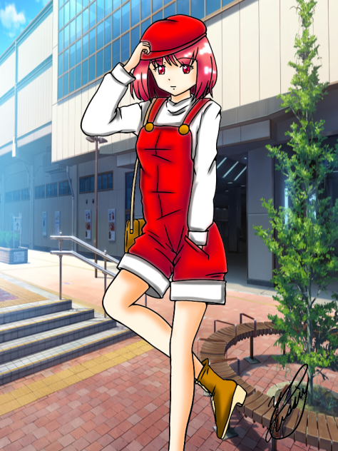 ユッシーさんの線画を塗らせていただきました❗