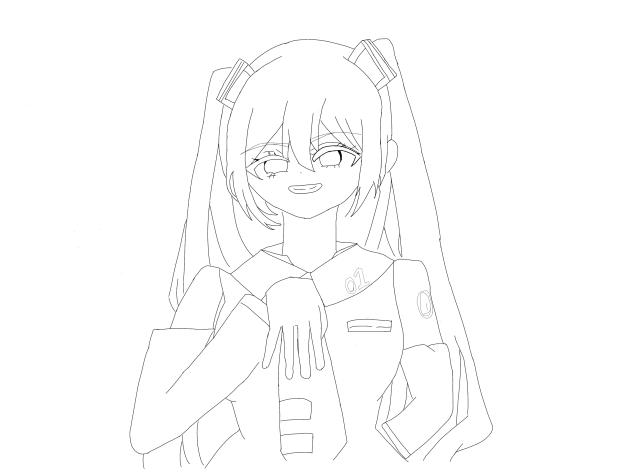 初音ミクちゃん下書き
