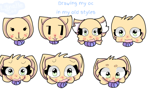 Drawing my oc in my old styles