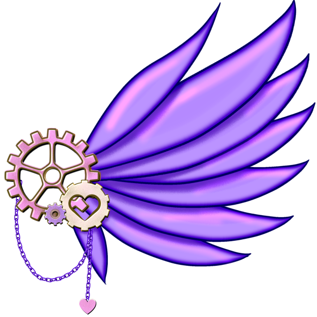 Wing 🪽 pin heart purple