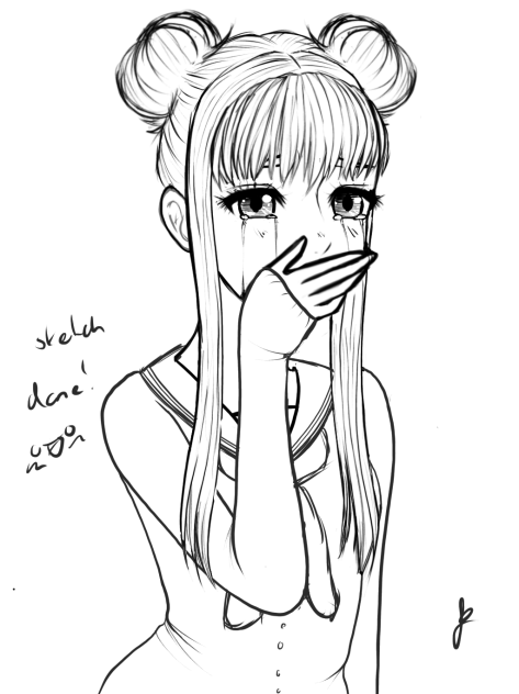 Sketch school girl