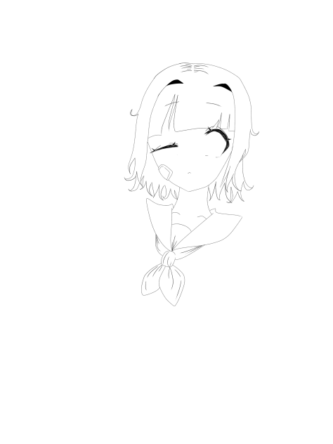 （＾∇＾）   線画