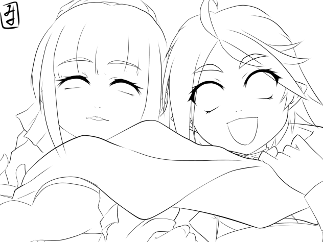 あいあいマフラー　ぬり絵