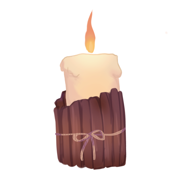 Autumn candle wood