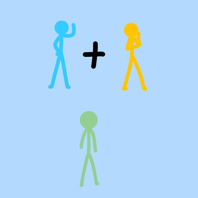 yellow and blue hypothetical child