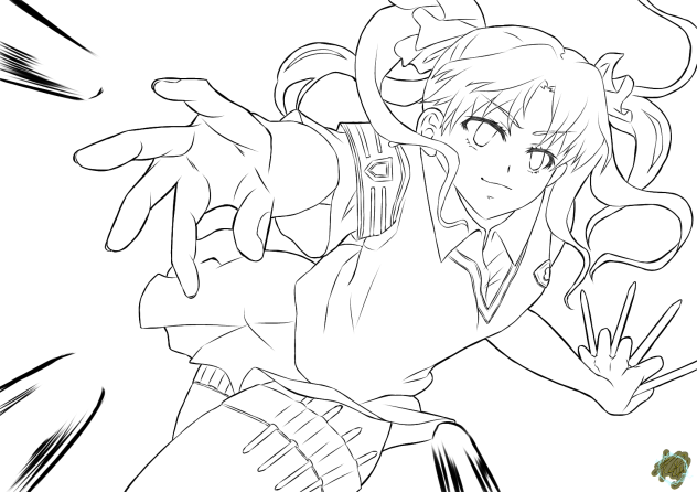 白井黒子　線画