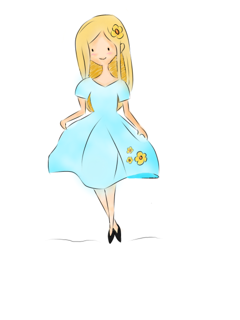 Cute girl colour
