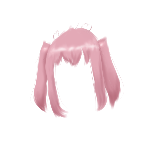 Peach Pigtails Hair