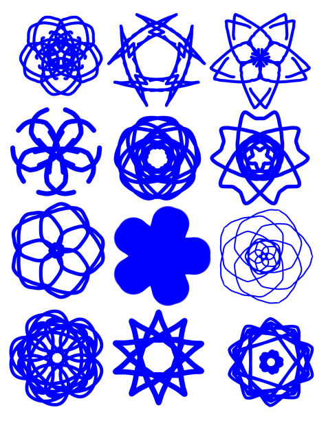 Cool Flower Patterns Dark Blue