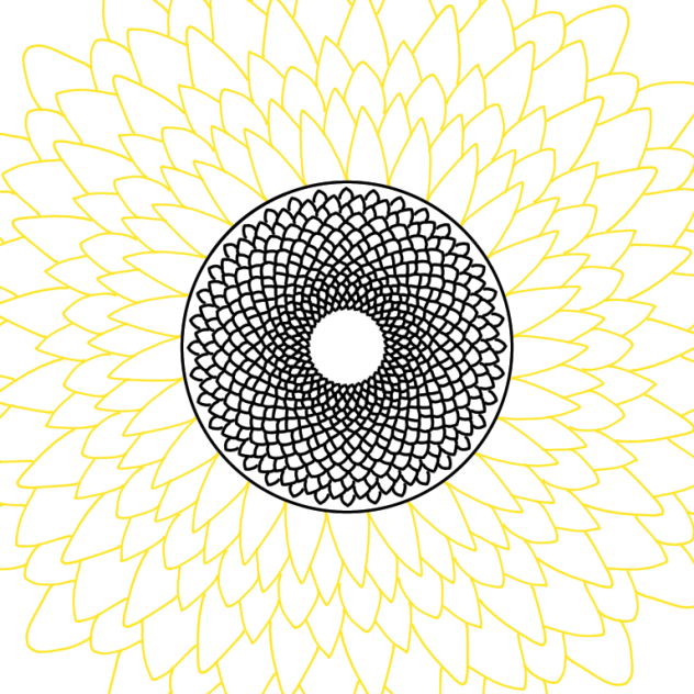 Sunflower thing you can color in