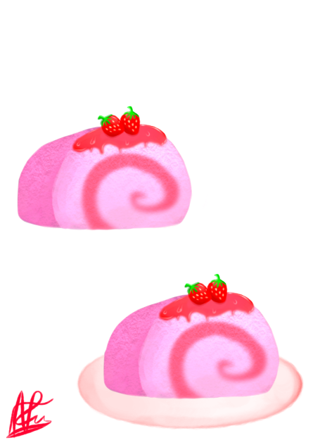 strawberry roll cake