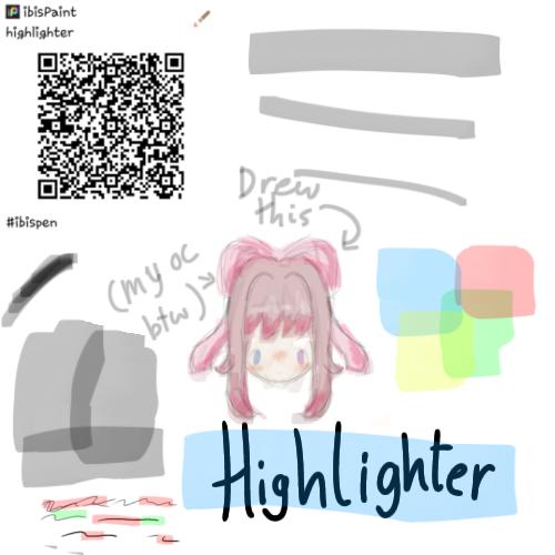 highlighter brush qr
