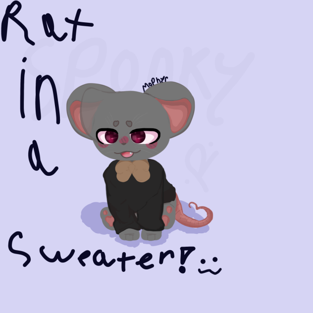 Rat in a sweater