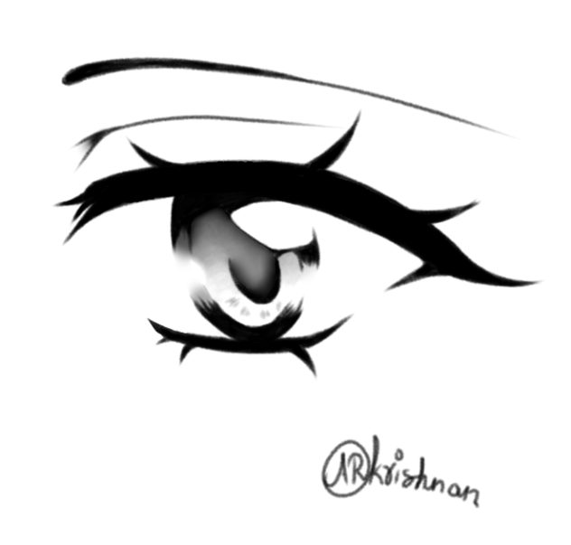 Manga -style female eye