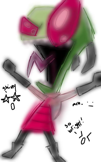 Zim-invader zim neon style