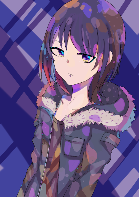 色を上に置いた