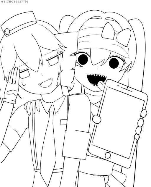何回投稿し直すんだ！メズマライザー線画！！！