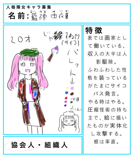 人格障女キャラ募集！