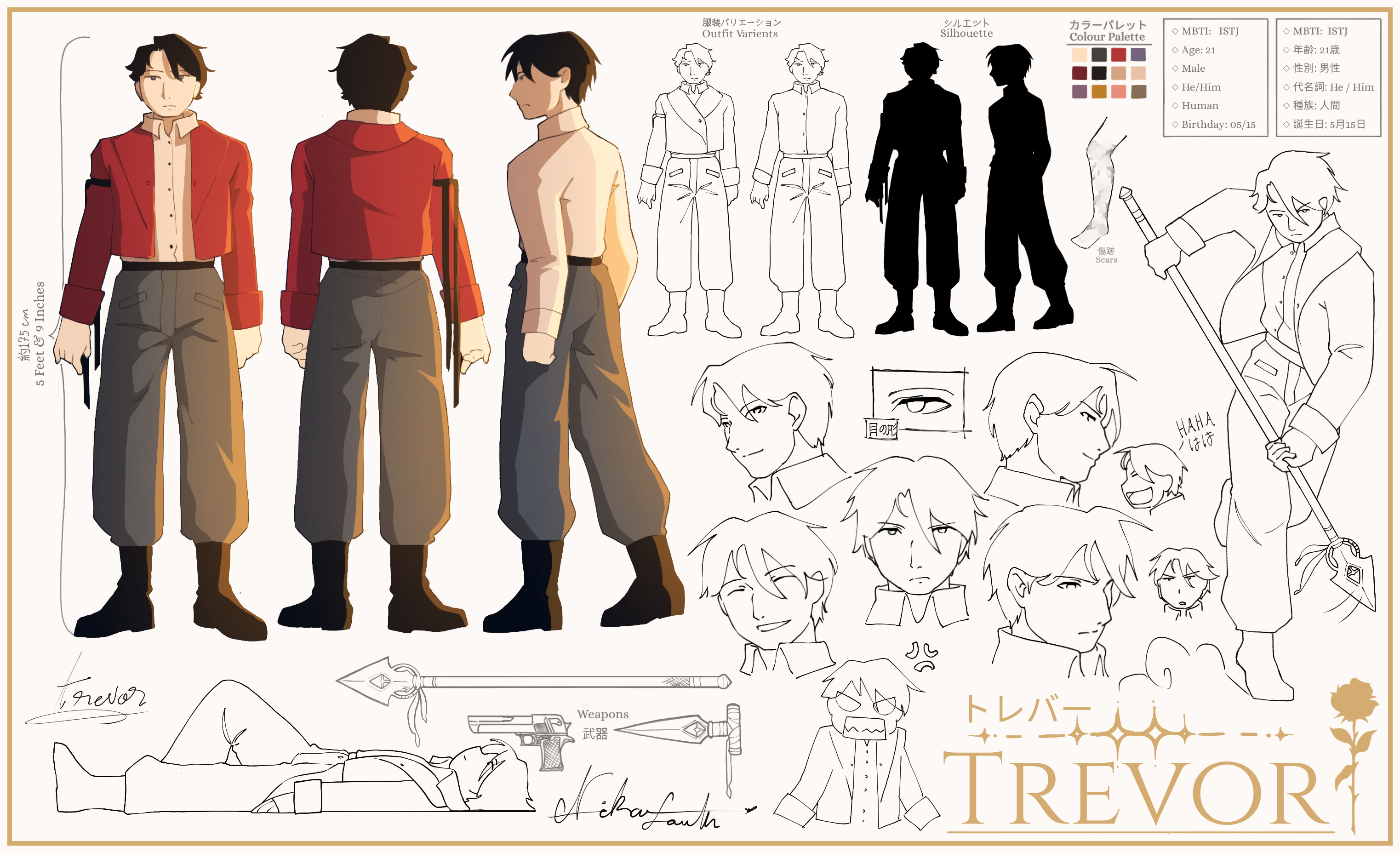Trevor reference sheet - ibisPaint