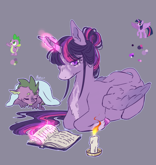 Twilight Sparkle and her dragon, Spike