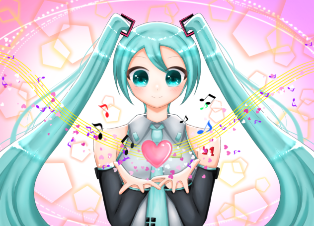 ミクちゃん初描き