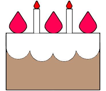 はじめて誕生日ケーキを描きました