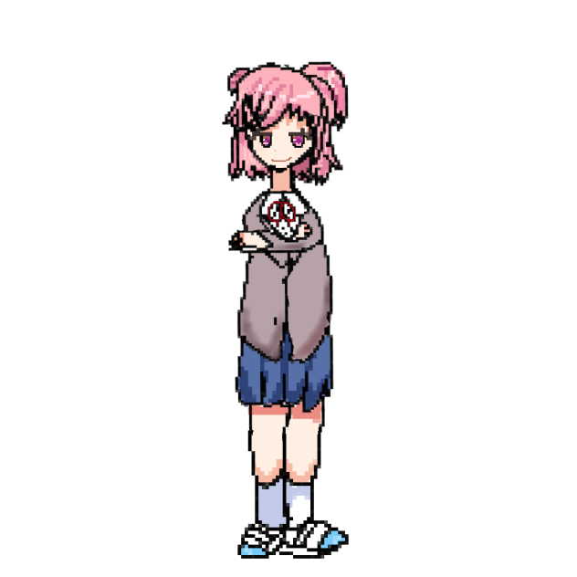 Natsuki but pixalated