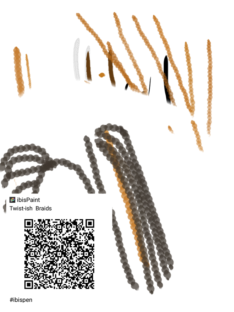 Twistish Braids brush ibisPaint
