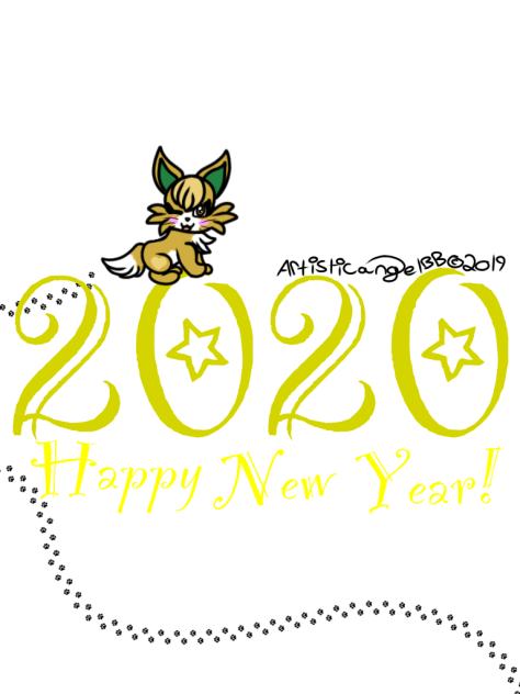 Happy New Year! 2020 (Yellow)