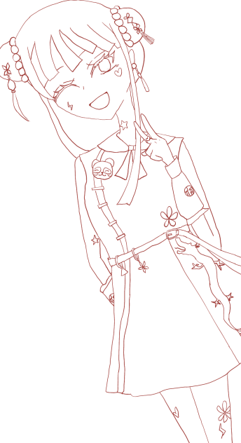 中華風の線画！