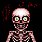 Drawing bloodshed skeleton