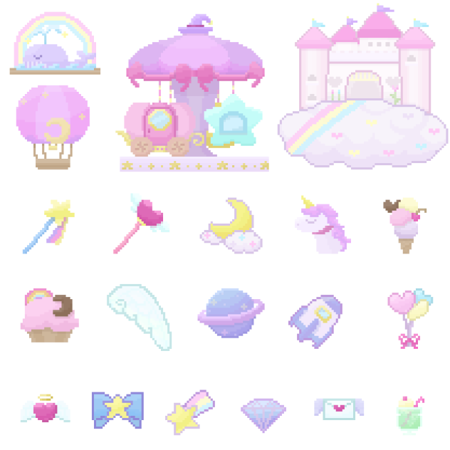 ゆめかわ素材(ドット絵)