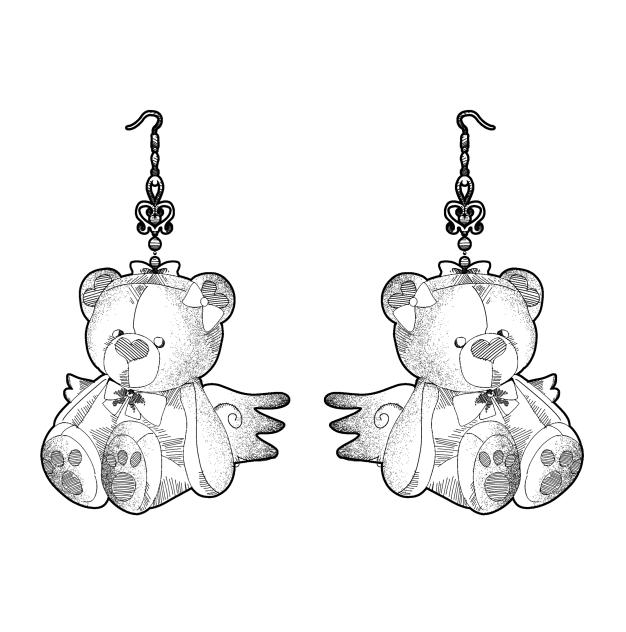 Teddy bear earrings