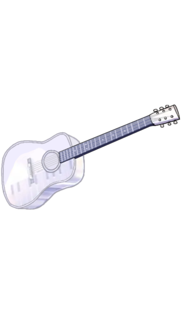 Guitar Girl's event transparent guitar