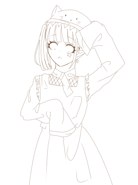 にゃん！　線画