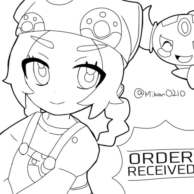 【塗り絵】アンシャとフーパ