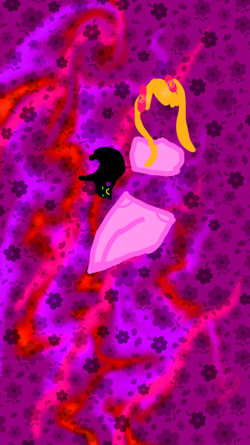 Luna with Usagi sleepwear with hair.