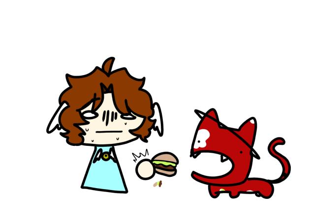 kitty you can have cheeseburger