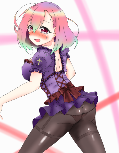 ゴスロリタイツ女