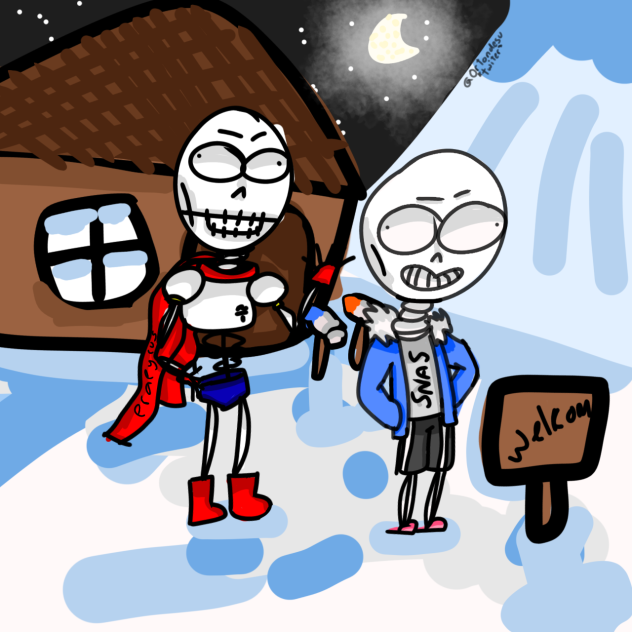 Snas,Prapyrus aka Derp Sans and Papyrus