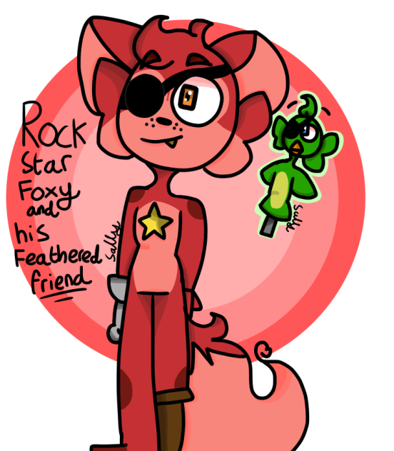 °Rockstar Foxy as his (green) feathered°