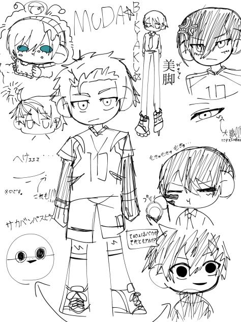 所々カオスなアニメキャラ落書き