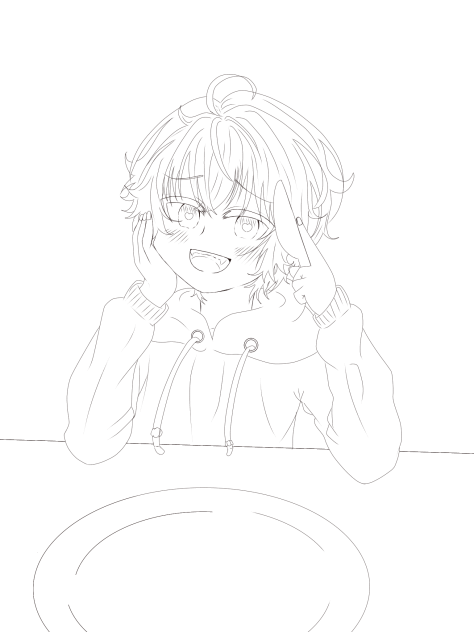「もうどこにも行かせない❤️」ころん線画