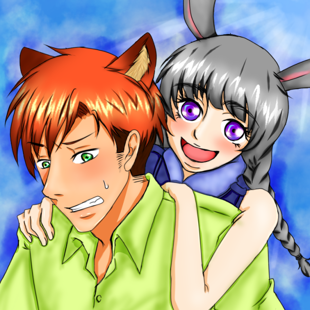 ズートピア ジュディ・ニック 線画塗らせていただきました