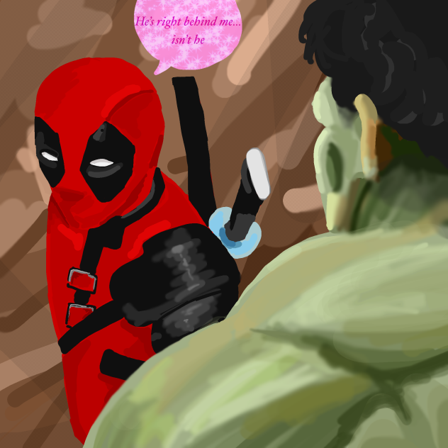 He’s right behind me…