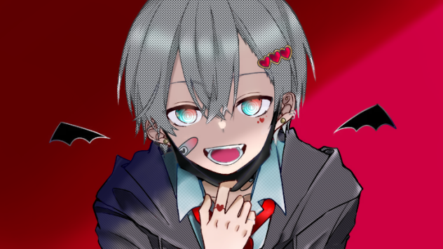 A Vampire(free lineart).あたしヴァンパイア(フリー線画)