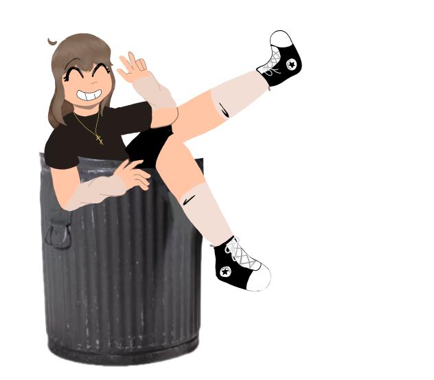 what is my oc doing in the trash can...